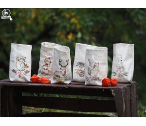 Stickserie ITH - Lichtbeutel Waldtiere LineArt